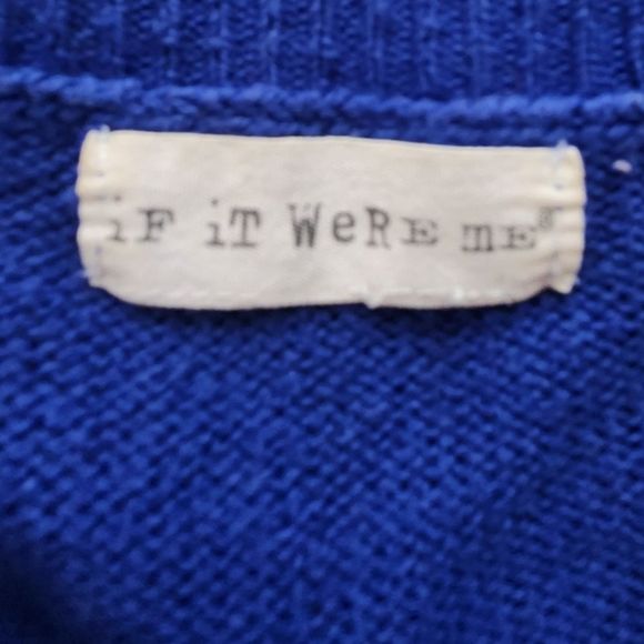 If It Were Me Sweater Boat Neckline Blue Womens See measurements - Picture 9 of 12